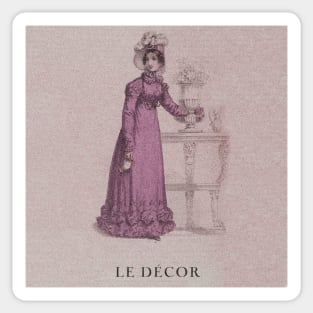 Victorian "Le Decor" Vintage Antique Print Design Sticker